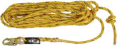DEWALT Vertical Lifeline, Polysteel Rope, Snap Hook with Tapered End, Fall Protection Line Kit, Roofing Safety Equipment, 50 Ft.