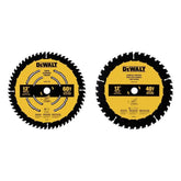 DEWALT Miter Saw Blade Combo Pack, 12” Blades, 40 Tooth & 60 Tooth, Fine Finish, Ultra Sharp Carbide (DWA112CMB)