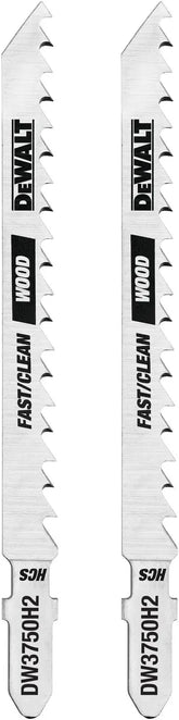 DEWALT DW3750H2 4-Inch 6TPI Fast Wood Cut High T-Shank Jig Saw Blade (2-Pack)