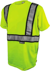 DEWALT DST911-XL Class 2 Modacrylic Fr T-Shirt, Hi-Viz Green, X-Large