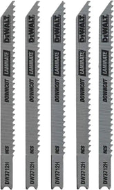 DEWALT Jigsaw Blades, Laminate Down Cutting, U-Shank, 4-Inch, 10-TPI, 5-Pack (DW3712H)