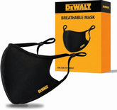 DEWALT Cooling Black Face Masks, Adjustable Fit & Neck Strap, Breathable Reusable Moisture Wicking, Nose Wire & Ear Adjusters
