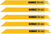 DEWALT Reciprocating Saw Blades, Straight Back, 8-Inch, 14 TPI, 5-Pack (DW4809)