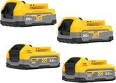 DEWALT 20V MAX Battery, 4 Pack, Includes 2 x 3.5 Ah XR Batteries and 2 x 1.7 Ah XR POWERSTACK Compact Batteries, Cordless Tool Battery Packs (DCBP334-4)