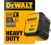 DEWALT Heavy Duty 49.5W Dual USB & USB C Charger Block (Cable Not Included), USBC Power Adapter, 2 Port Compact Foldable Fast Wall Charger for iPhone 17/16/15/14 Galaxy Pixel 4/3 iPad - Black & Yellow