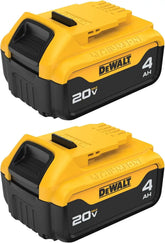 DEWALT 20V MAX* XR Battery, 4.0-Ah, 2-Pack (DCB204-2), Black