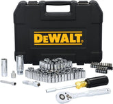 DEWALT Mechanics Tool Set, 84 Piece SAE/Metric Set with Low Profile 72-tooth Ratchet,1/4 Inch Drive (DWMT45424)