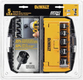 DEWALT Hole Saw Kit, Impact Ready, 5-Piece (D1800IR5)