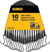 DEWALT DXBC3001031 Black 31" Rubber Tarp Straps, 10 Pack