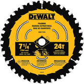 DEWALT Circular Saw Blade, 7 1/4 Inch, 24 Tooth, Wood Cutting (DWA171424B10), 10 Count (Pack of 1)