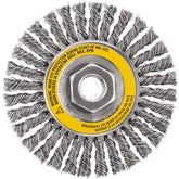 DEWALT Wire Wheel, Stainless, Stringer Bead , 4-Inch x 5/8-Inch, 11 HP, .020-Inch (DW49204)