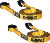 DEWALT DXBC90085-2 Black/Yellow 2” x 16’ Heavy Duty Lifting Sling - 2 Ply X 6,400lbs Vertical Weight Capacity / 12,800 lb Basket Weight Capacity, 2 Pack
