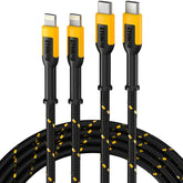 DEWALT Heavy Duty 2-Pack USB C to Lightning Cable 4ft, Apple MFi Certified iPhone Charger Fast Charging USBC to Lightning Cable, iPhone Charger Cord Compatible with iPhones 14 13 12 11 Pro Max Xr Xs 8