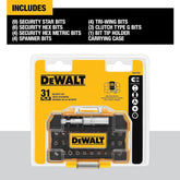 DEWALT Security Bit Set, 31-Piece Screwdriver Bit Set with Case, Universal 1/4 In Hex, Includeds Magnetic-Bit Holder (DWAX200) (Pack of 5)
