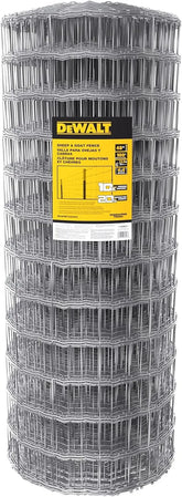 DeWALT – 4 in. x 4 in. Mesh Welded Wire Fence – 48 in. x 100 ft. 12.5‑Gauge Galvanized Steel – for Sheep and Goat Enclosures | Pasture Fencing | Farm and Property Protection