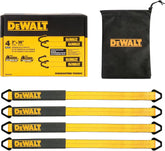 DEWALT DXBC80005 Black/Yellow 2" x 38" Premium Axle Tie Down Strap Kit (12,000 lb Break Strength) - Heavy Duty Protective for Truck, Trailer, ATV, UTV, 4 Pack