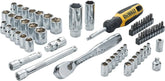 DEWALT 3/8" & 1/4" Drive Socket Set, 61-Piece 6-Point SAE & Metric (DWMT19257)