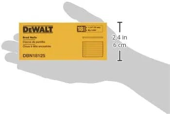 DEWALT Brad Nails, Heavy Duty, 18GA, 1-1/4-Inch, 5000-Pack (DBN18125)