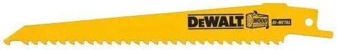 DEWALT Reciprocating Saw Blades, Taper Back, 6-Inch, 3 TPI, 5-Pack (DW4801)