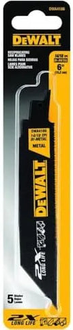 DEWALT 6-Inch Reciprocating Saw Blades, 14 TPI, 5-Pack (DWA4186)
