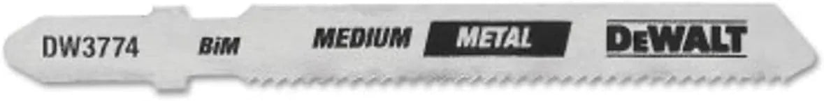 DEWALT DW3774-5 3-Inch 18TPI Medium Metal Cut Cobalt Alloy Steel T-Shank Jig Saw Blade (5-Pack)