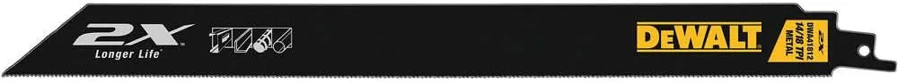 DEWALT - DWA41812 12-Inch Reciprocating Saw Blades, 14 TPI, 5-Pack (DWAR12114)