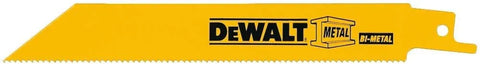DEWALT DW4808B 6-Inch 14-TPI Straight Back Bi-Metal Reciprocating Saw Blade, Heavy Gauge Metal, 100-Pack