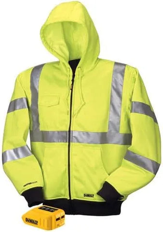 DEWALT DCHJ071B-L 20V/12V MAX Bare High-Vis Hooded Heated Jacket, High-Vis, Large