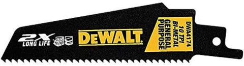 DEWALT 6-Inch Reciprocating Saw Blades, 14 TPI, 5-Pack (DWAR6114)