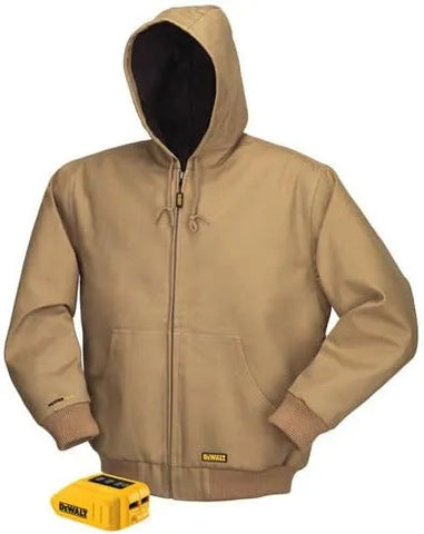 DEWALT DCHJ064B-3XL 20V/12V MAX Bare Hooded Heated Jacket, Khaki, 3X-Large