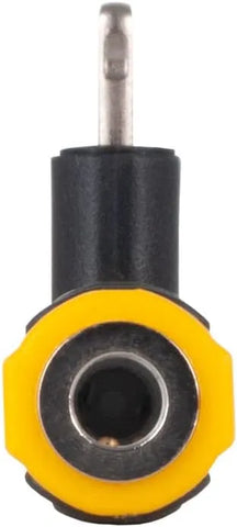 DEWALT Heavy Duty 3.5mm to Lightning Adapter, 90Degree L Connector Female to 3.5mm Male Headphone Jack Adapter for iPhone, Compatible Lightning to 3.5 mm Headphone Jack Adapters, Adapts Legacy Devices