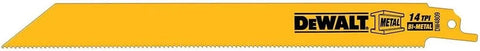 DEWALT Reciprocating Saw Blades, Straight Back, 8-Inch, 14 TPI, 5-Pack (DW4809)