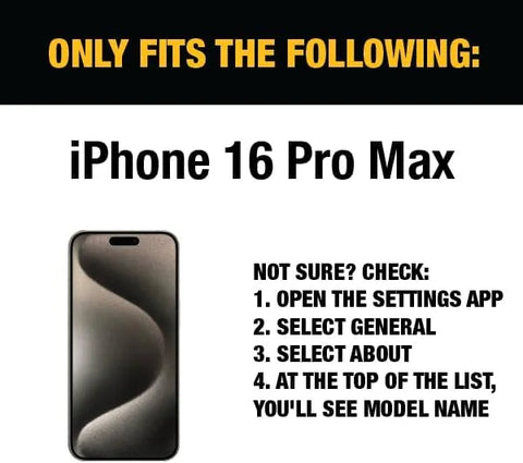 DEWALT Glass Screen Protector for iPhone — Apple Compatible — Easy Install — Applicator Included — 2-Pack (iPhone 16 Pro Max)