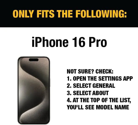 DEWALT Glass Screen Protector for iPhone — Apple Compatible Tempered Glass Screen Protector — Easy Install Screen Protection for iPhone — Applicator Included — 2-Pack (iPhone 16 Pro)