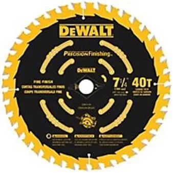 DEWALT Circular Saw Blade, 7 1/4 Inch, 60 Tooth, Combination Wood Cutting (DW3596B10)