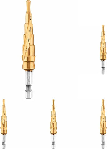 DEWALT Step Drill Bit, Impact Ready, 3/16-Inch-1/2-Inch (DWA1784IR) (Pack of 5)