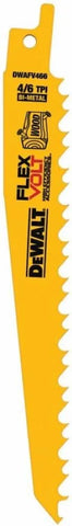 DEWALT FLEXVOLT Reciprocating Saw Blades, 5-Pack, 6”, 6TPI, Stainless Steel (DWAFV466)