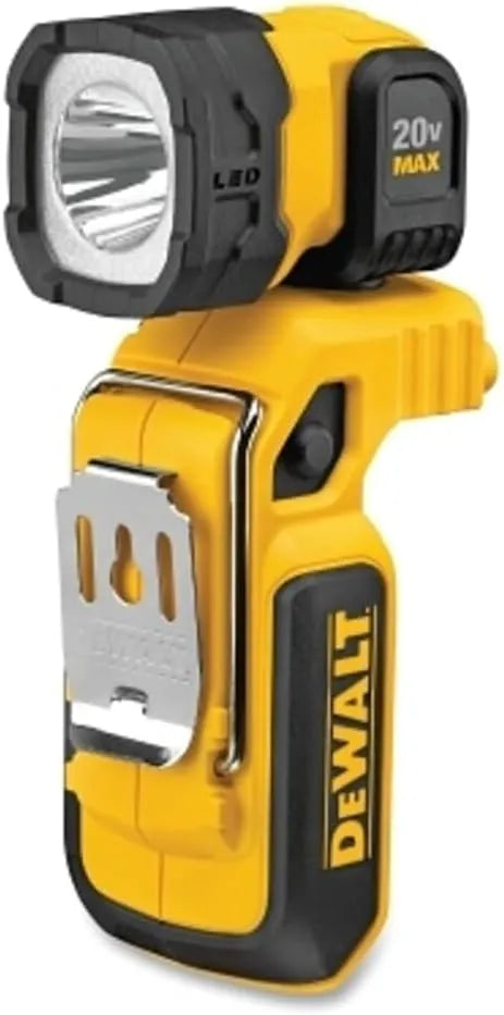 DEWALT 20V MAX LED Work Light Rechargeable, LED Flashlight, Magnetic Flashlight, Freestanding and Clip-On Light, 360 degree pivoting Head, Tool Only (DCL044)