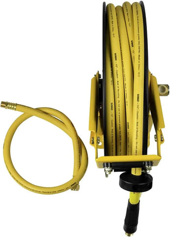 DEWALT DXCM024-0344 Double Arm Hose Reel with 1/2" x 50' Premium Rubber Hose
