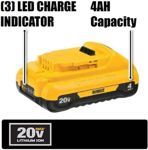 DEWALT 20V MAX 4 Ah Lithium Ion Battery 2-Pack (DCB240-2)