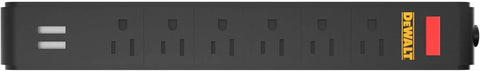 DEWALT Magnetic Power Strip with 6 Power Outlets, DEWALT Workshop Storage System Compatible (DWST82693)