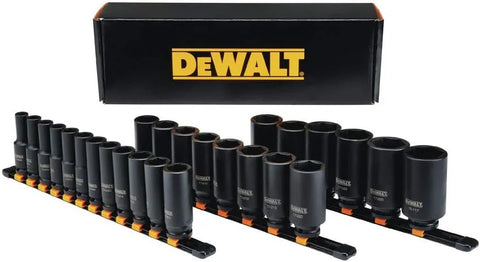 DEWALT DWMT19242 26PC MM 1/2" Drive Impact Deep Socket Set