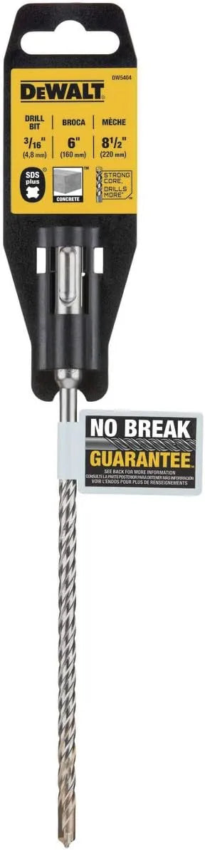 DEWALT DW5404 3/16-Inch x 6-1/2-Inch x 8-1/2-Inch ROCK CARBIDE SDS Plus Hammer Bit