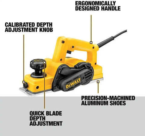 DEWALT Hand Planer, 5.5-Amp, 3-1/4-Inch (D26676)