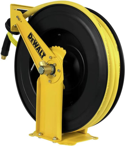DEWALT DXCM024-0344 Double Arm Hose Reel with 1/2" x 50' Premium Rubber Hose