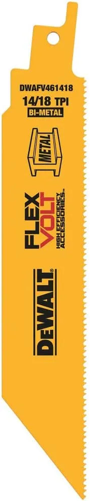 DEWALT DWAFV481418 FLEXVOLT 14/18 TPI Metal Recip Saw Blade (5 Pack), 8"