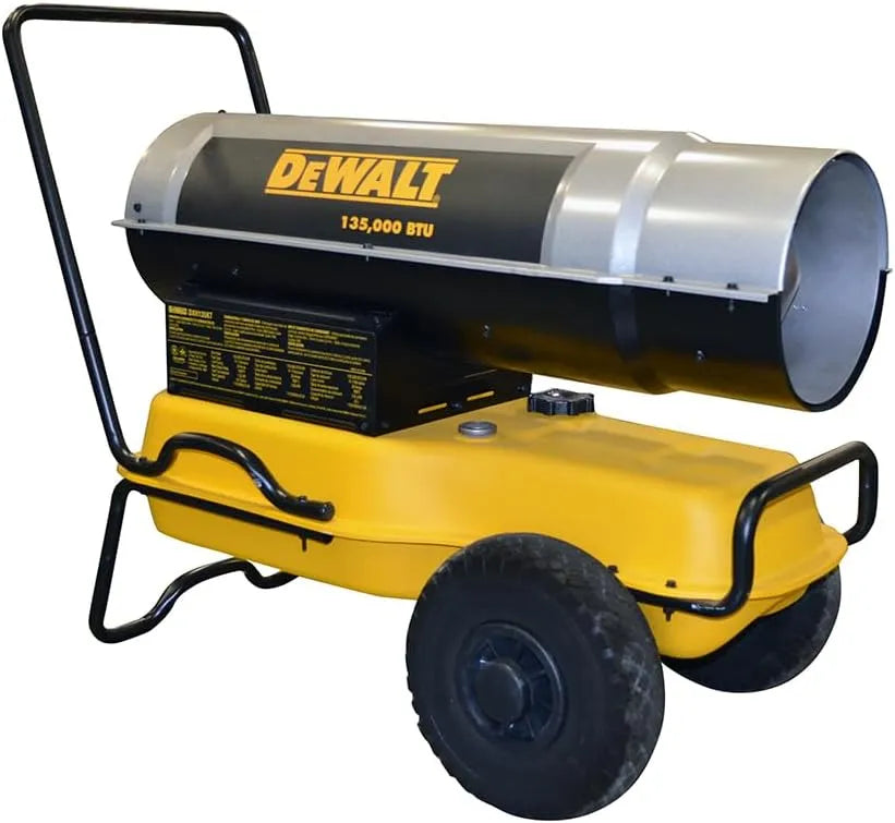 DeWalt DXH135KT 135,000 BTU Forced Air Kerosene Heater, Yellow