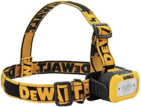 DEWALT Headlamp for Jobsite, 200 Lumen (DWHT81424), Yellow