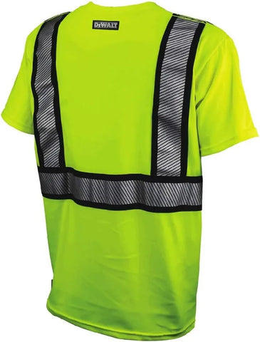 DEWALT DST911-XL Class 2 Modacrylic Fr T-Shirt, Hi-Viz Green, X-Large
