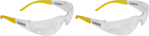 DEWALT DPG54-1D Protector Clear High Performance Lightweight Protective Safety Glasses with Wraparound Frame (Pack of 2)